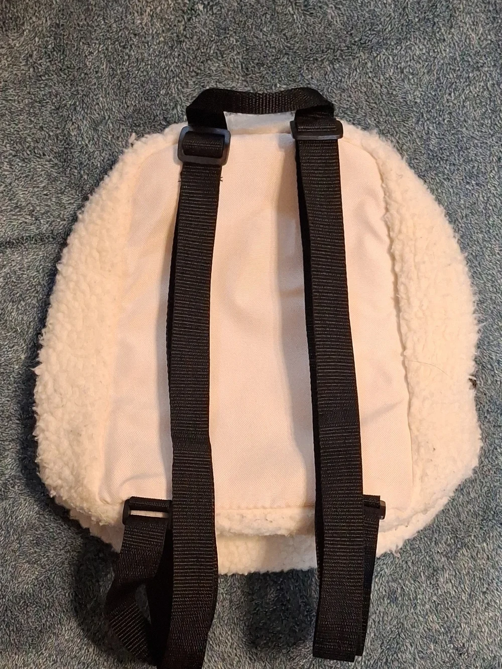 Reebok Sherpa Mini Backpack in Cream with Black Trim